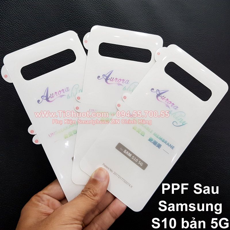 Dán PPF Samsung S10 bản 5G Mặt Sau Cường Lực Dẻo Trong Suốt