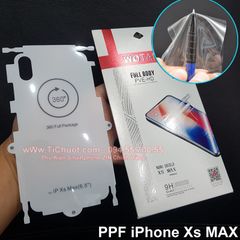 Dán PPF iPhone Xs MAX Mặt Sau Cường Lực Dẻo Trong Suốt