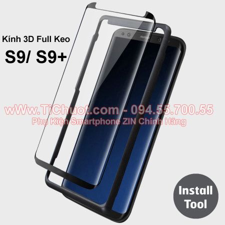 Kính CL Samsung S9/ S9 Plus cong 3D FULL KEO Silicon