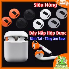 Nút Cao Su Bọc Tai Nghe AP AirPods 1/2 Siêu Mỏng Đậy Nắp Hộp Sạc Được