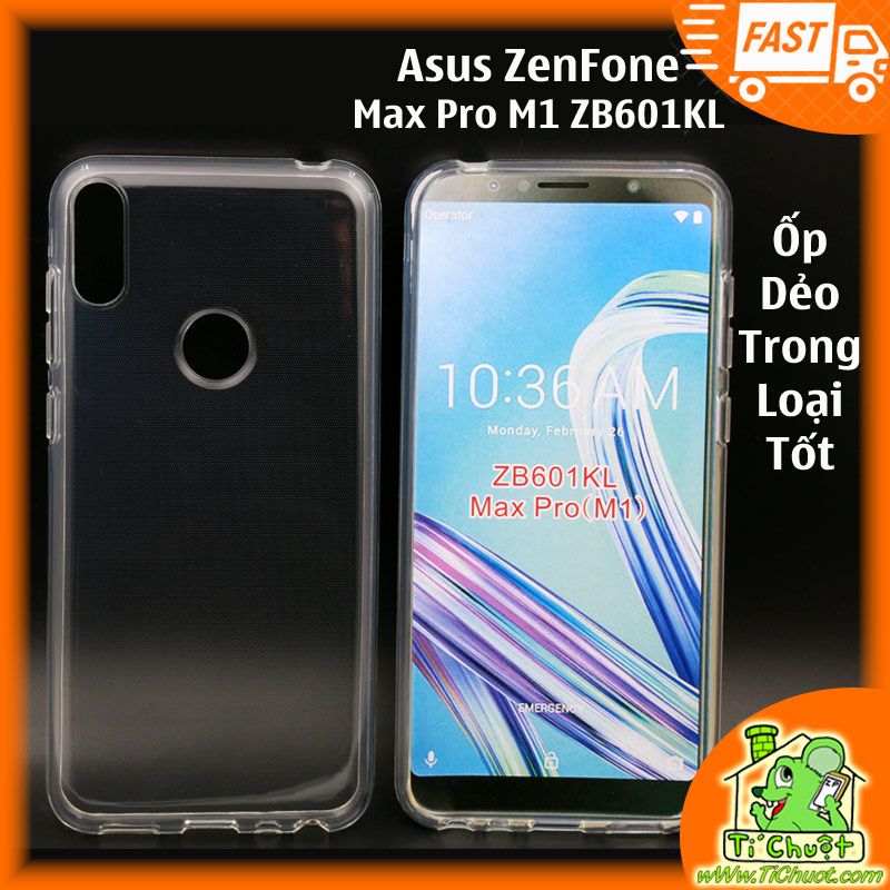 Ốp Lưng Asus ZenFone Max Pro M1 ZB601KL Silicon Loại Tốt Dẻo trong suốt