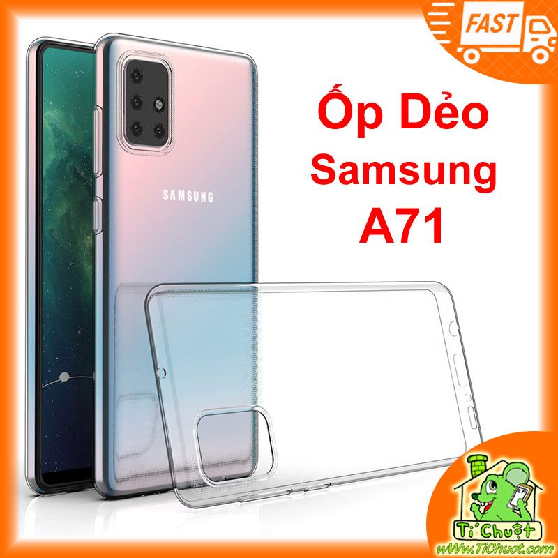 Ốp lưng Samsung A71 Silicon Dẻo trong suốt