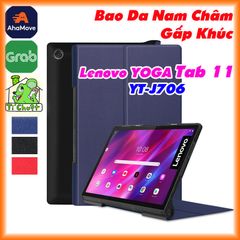 Bao da Lenovo Yoga Tab 11 YT-J706 Lưng Cứng Gấp 3 Khúc Có Nam Châm