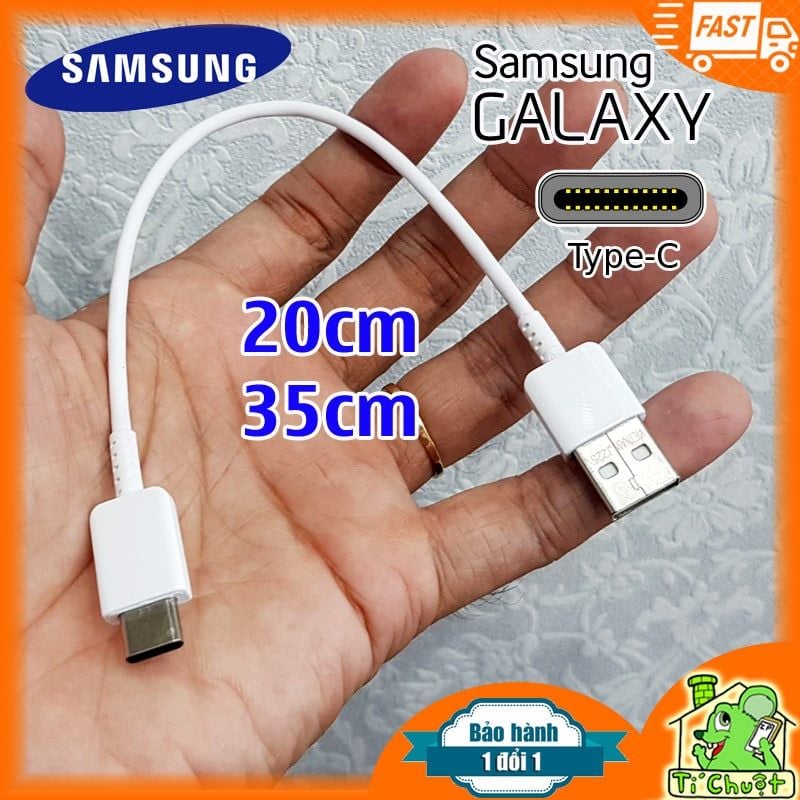 Cáp Samsung ngắn 20cm 35cm chuẩn USB Type-C ZIN Chính Hãng
