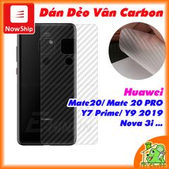 Dán Dẻo Carbon vân 3D Mặt Sau dòng máy Huawei