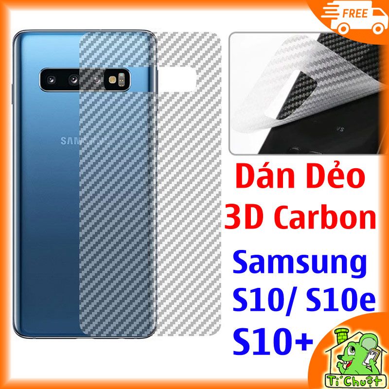 Dán Carbon vân 3D Mặt Sau Samsung S10/ S10 Plus/ S10e