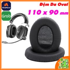 Đệm Mút Da Tai Nghe Oval 11 x 9 cm Headphones Dạng Bầu Dục