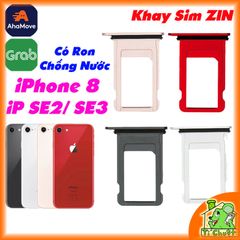 Khay sim iPhone 8/ SE 2/ SE 3 ZIN Bằng Thép Có Ron Chống Nước