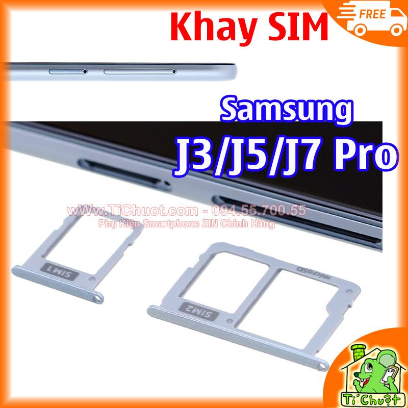 Khay sim Samsung J3/ J5/ J7 PRO ZIN Chính Hãng