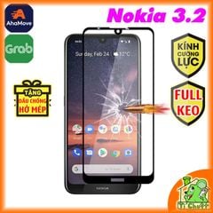 Kính CL Nokia 3.2 2019 FULL Màn, FULL KEO Silicon