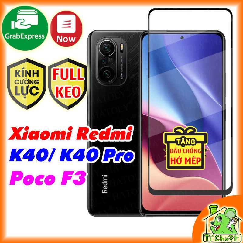 Kính CL Xiaomi Mi 11i/ Poco F3/ F3 GT- Redmi K40/ K40 Gaming FULL Màn, FULL KEO Silicon