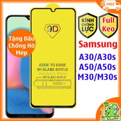 Kính CL Samsung A30 A30s A50 A50s M30 M30s FULL Màn, FULL KEO Silicon