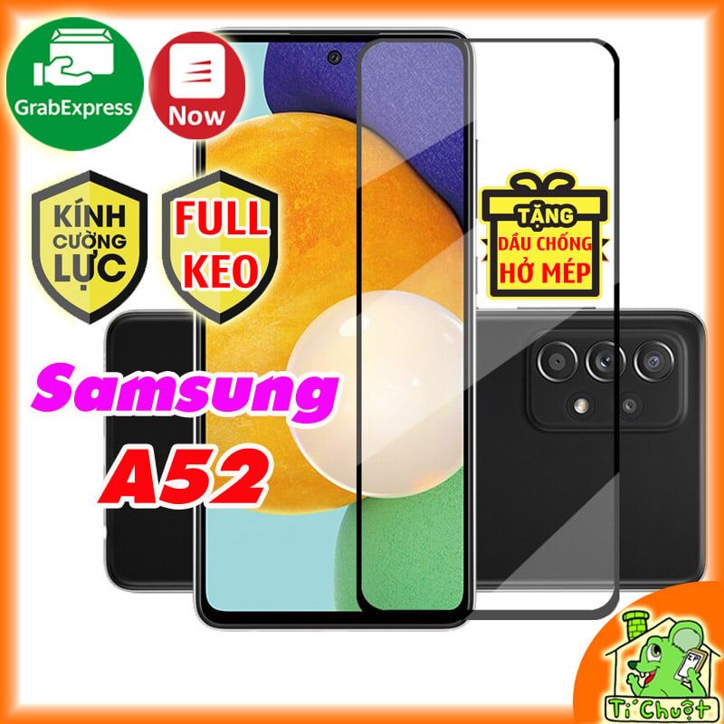 Kính CL Samsung A33/A53/M33 A52/ A52s/ S20 FE FULL màn, FULL KEO Silicon