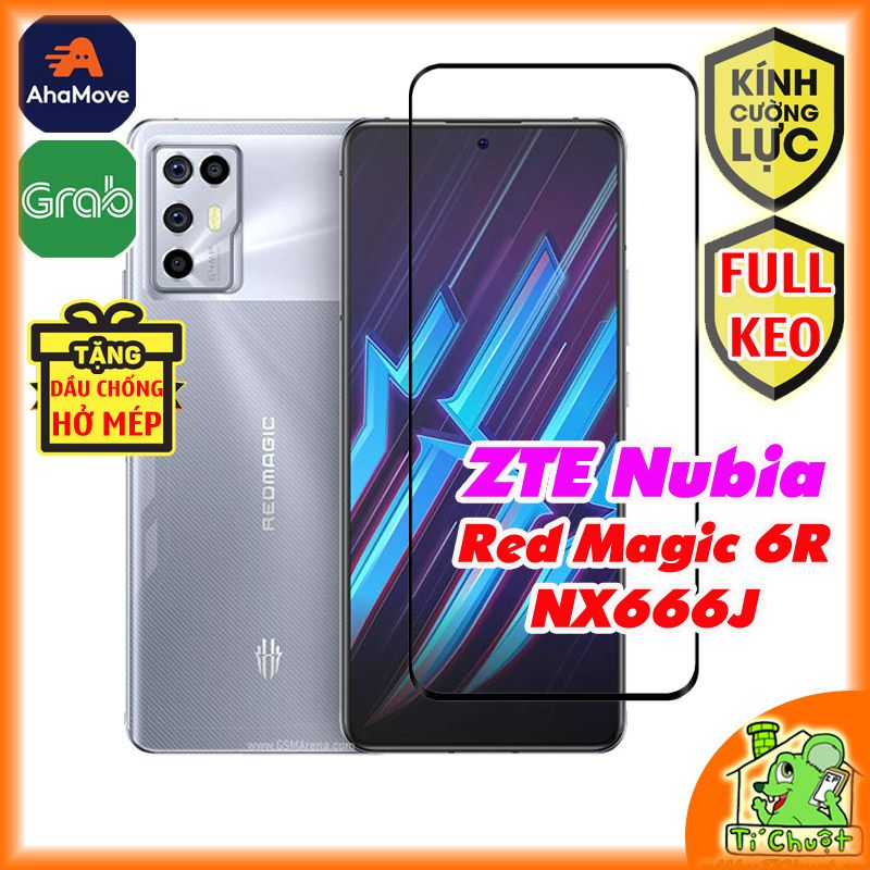 Kính CL ZTE Nubia Red Magic 6R FULL màn, FULL KEO Silicon