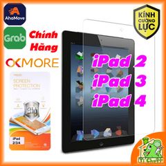 Kính CL iPad 2/3/4 OKMore chính hãng Trong Suốt Mài Cạnh 2.5D