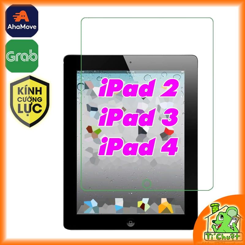 Kính CL iPad 2/3/4 9H Trong Suốt Mài Cạnh 2.5D