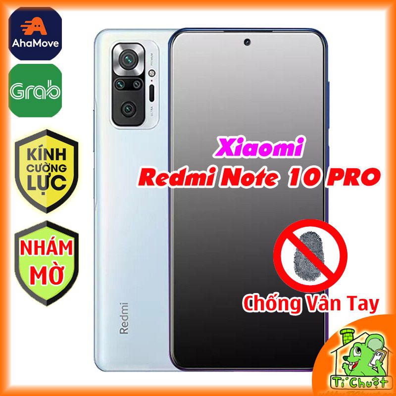 Kính CL Xiaomi Redmi Note 10 Pro Nhám Chống Vân Tay