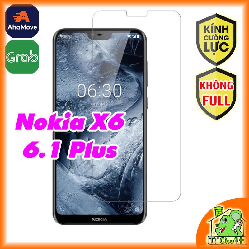 Kính CL Nokia 6.1 Plus/ X6 Không FULL 2.5D-9H-0.26mm