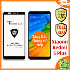 Kính CL Xiaomi Redmi 5 Plus (Redmi Note 5 India) FULL màn, FULL KEO Silicon