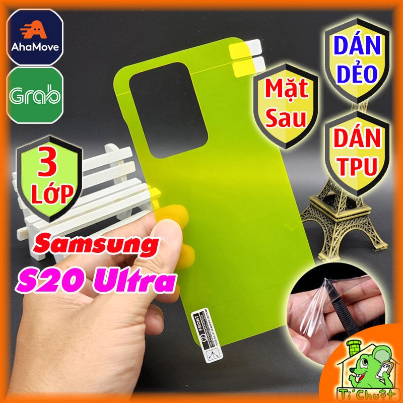 Dán Dẻo TPU Samsung S20 ULTRA Mặt Sau Trong Suốt