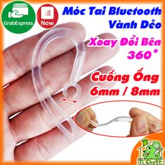 Móc Tai Bluetooth 6mm, 8mm Nhựa Dẻo Xoay 360°