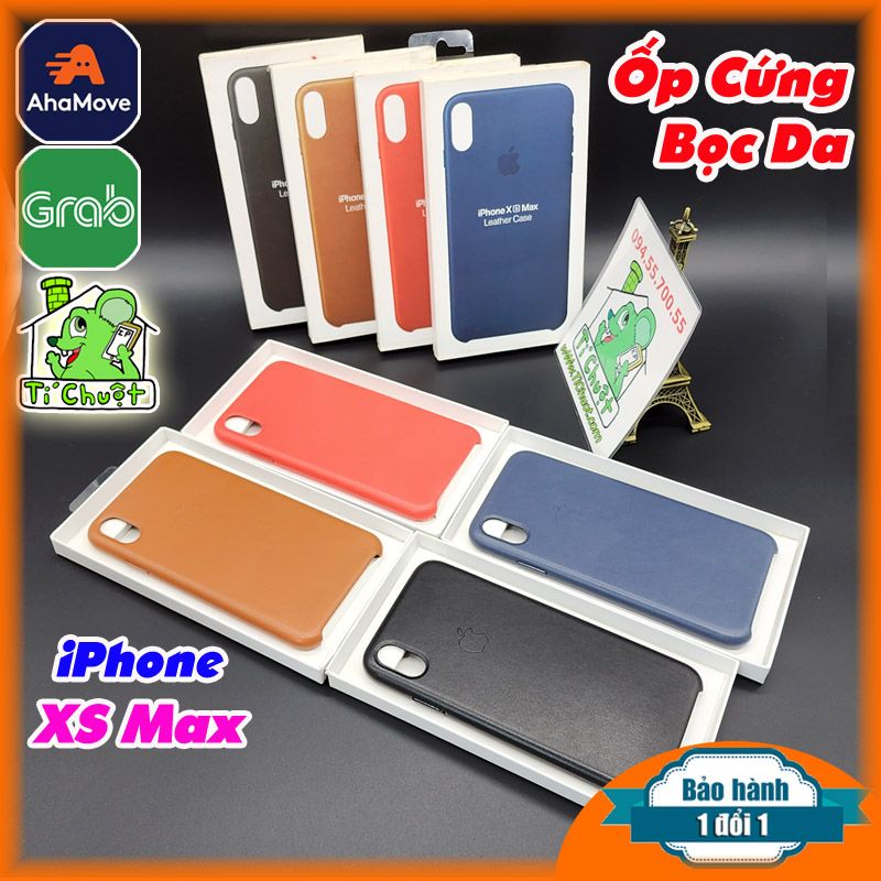 Ốp Lưng Cứng Bọc Da iPhone XS Max FULLBOX