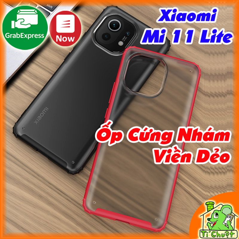 Ốp Lưng Xiaomi Mi 11 Lite Cứng Nhám Viền Dẻo Màu Chống Sốc