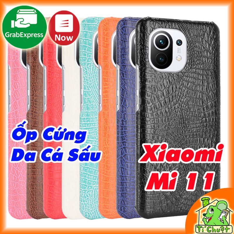 Ốp Lưng Xiaomi Mi 11 5G Vân Da Cá Sấu Cứng