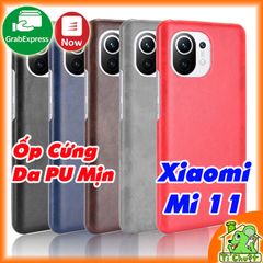 Ốp Lưng Xiaomi Mi 11 5G Da PU Mịn Cứng