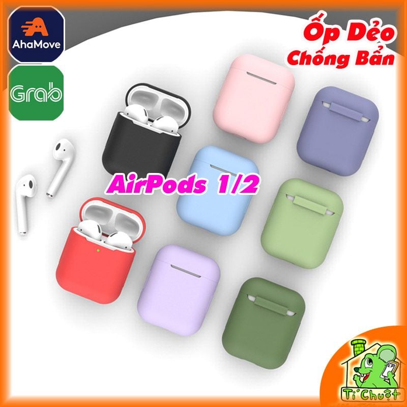 Bao Ốp AP Airpods 1/2 Silicon Màu Chống Bám Bẩn