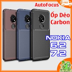 Ốp Lưng Nokia 7.2 6.2 AutoFocus Vân 3D Carbon Chống Sốc