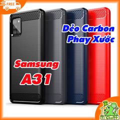 Ốp Lưng Samsung A31 Dẻo Carbon Phay Xước Chống Sốc