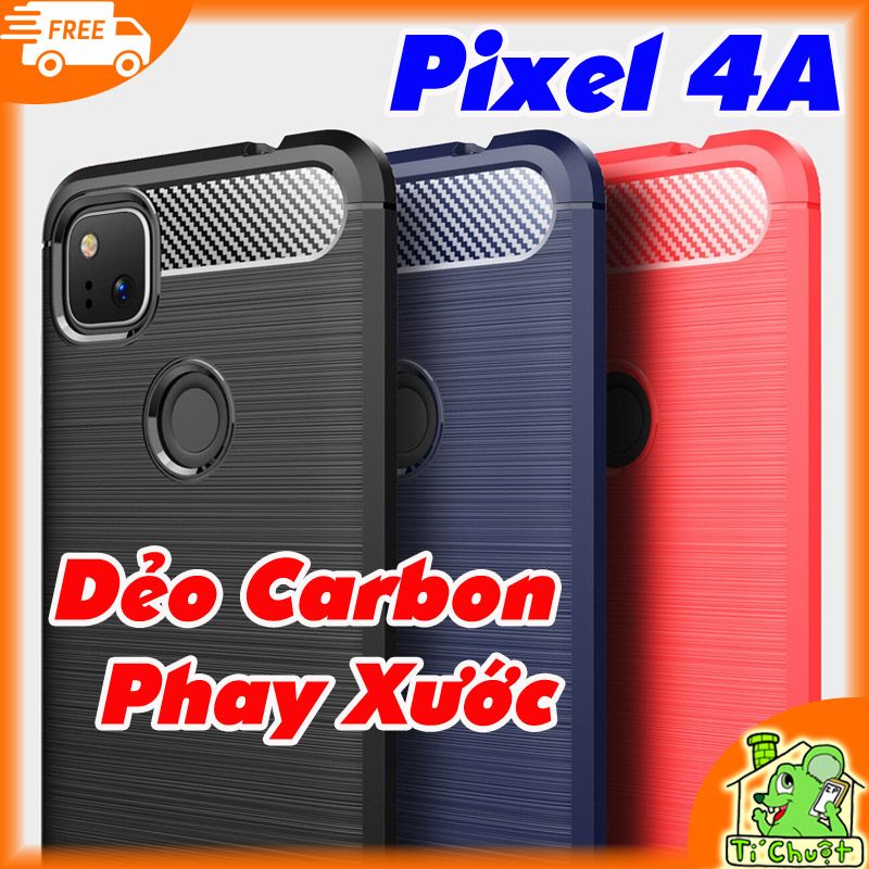 Ốp Lưng Google Pixel 4A Dẻo Carbon Phay Xước Chống Sốc