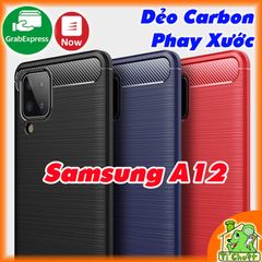 Ốp Lưng Samsung A12 Dẻo Carbon Phay Xước Chống Sốc