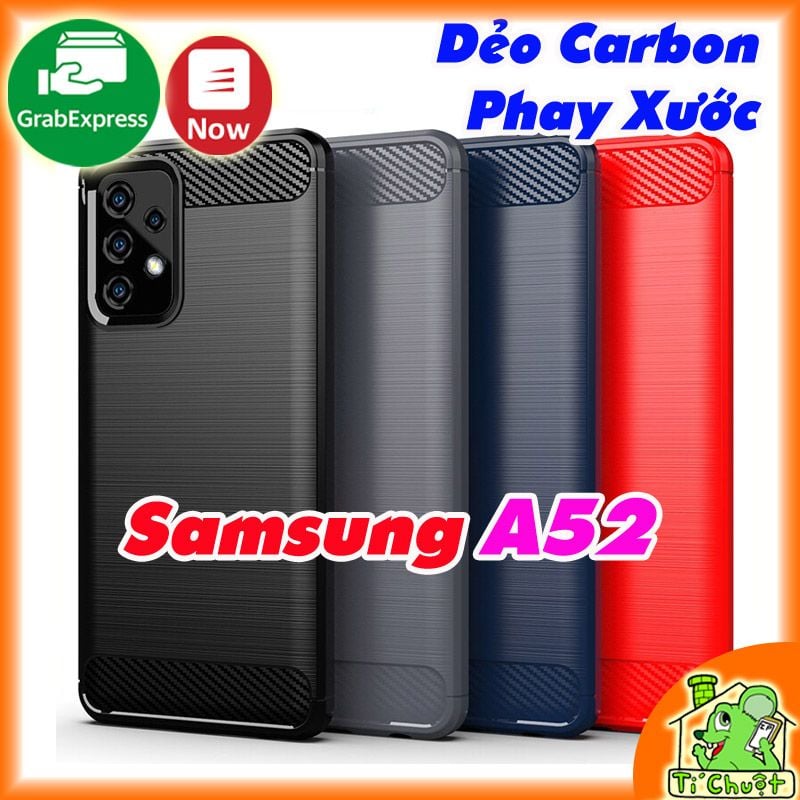 Ốp Lưng Samsung A52 4G/5G Dẻo Carbon Phay Xước Chống Sốc