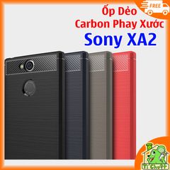 Ốp Lưng Sony XA2 Dẻo Carbon Phay Xước Chống Sốc