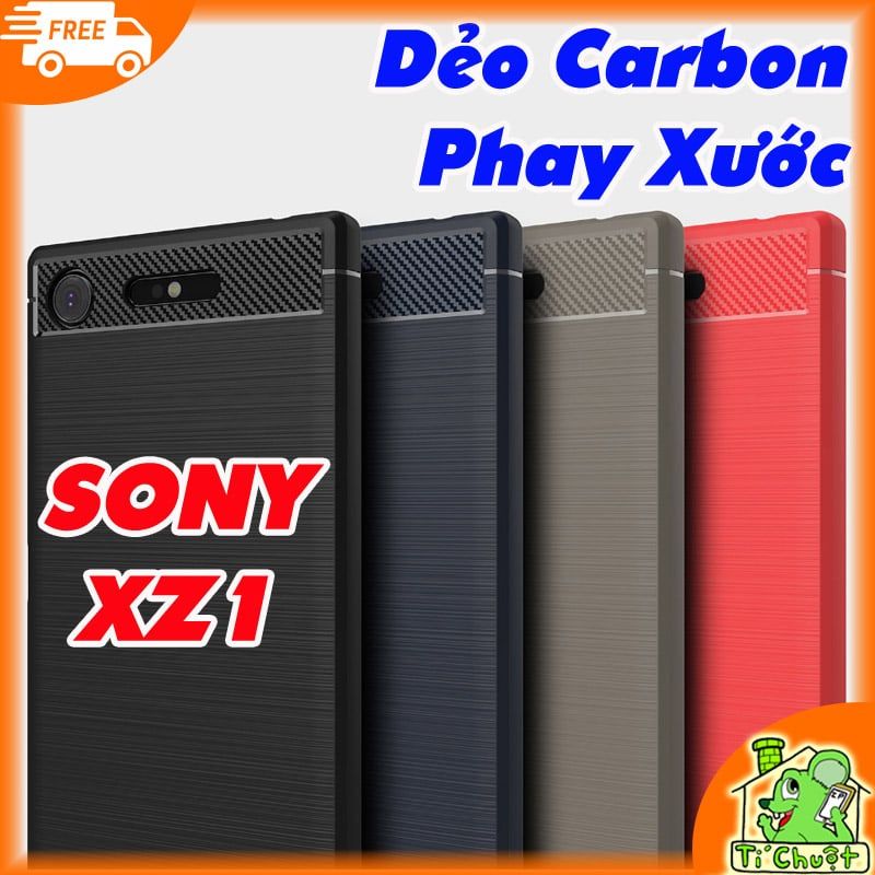 Ốp Lưng Sony XZ1 Dẻo Carbon Phay Xước Chống Sốc