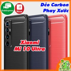 Ốp Lưng Xiaomi Mi 10 Ultra Dẻo Carbon Phay Xước Chống Sốc