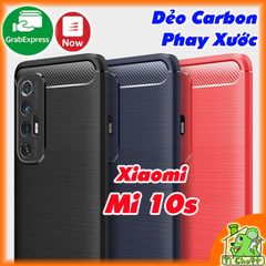 Ốp Lưng Xiaomi Mi 10s Dẻo Carbon Phay Xước Chống Sốc