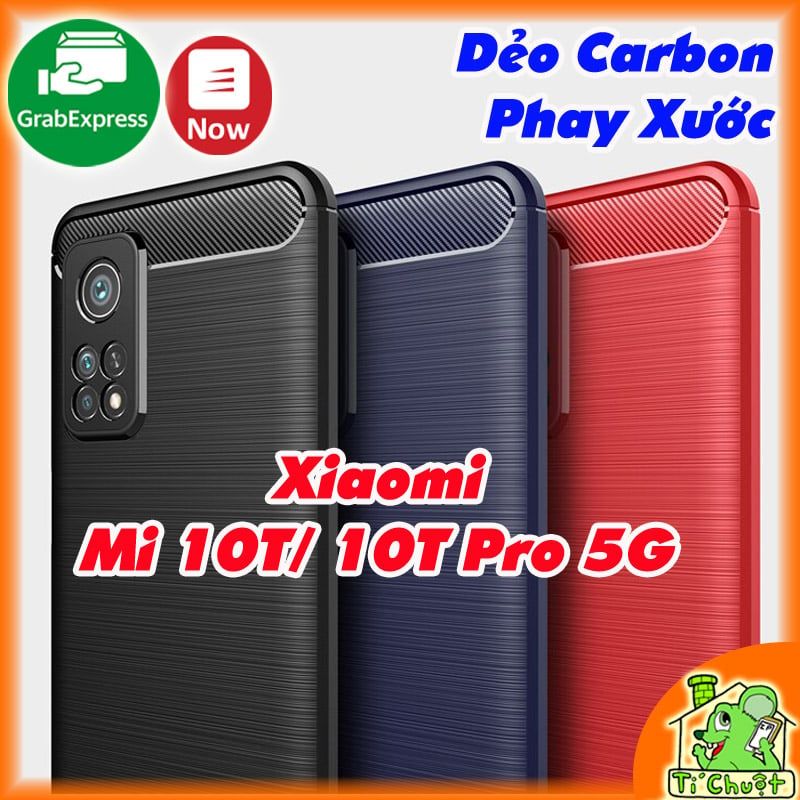 Ốp Lưng Xiaomi Mi 10T Pro 5G Dẻo Carbon Phay Xước Chống Sốc