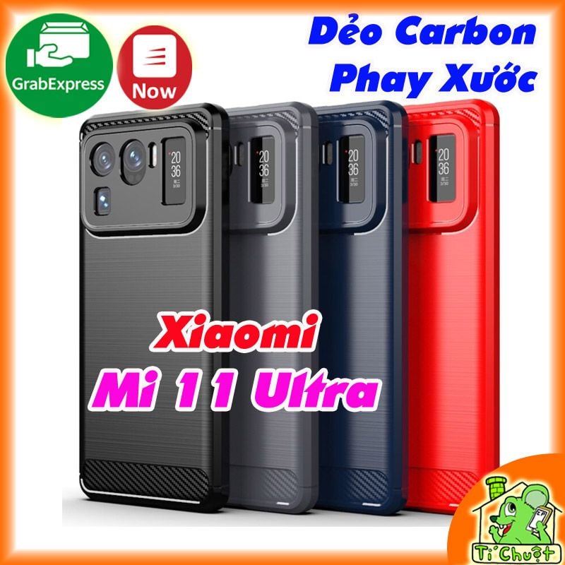 Ốp Lưng Xiaomi Mi 11 Ultra Dẻo Carbon Phay Xước Chống Sốc