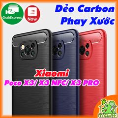 Ốp Lưng Xiaomi Poco X3/ X3 NFC/ X3 PRO Dẻo Carbon Phay Xước Chống Sốc