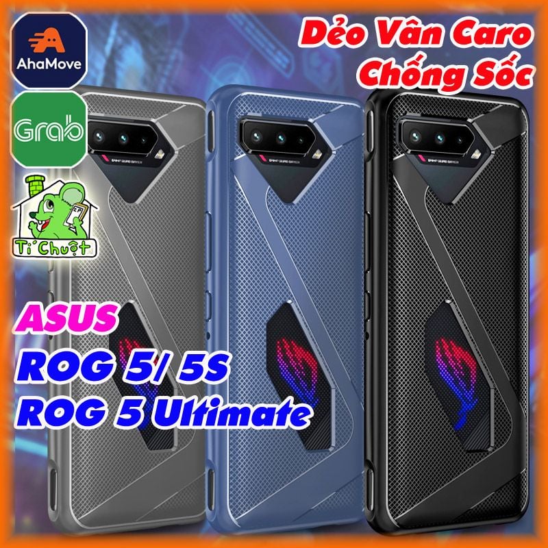 Ốp Lưng ASUS ROG 5/ 5S/ 5 Ultimate Phone Vân CARO Chống Sốc