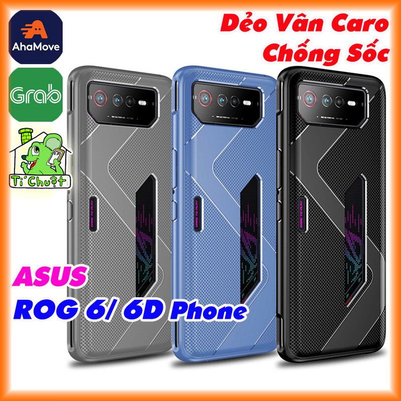 Ốp Lưng ASUS ROG 6/ 6D Phone Vân CARO Chống Sốc