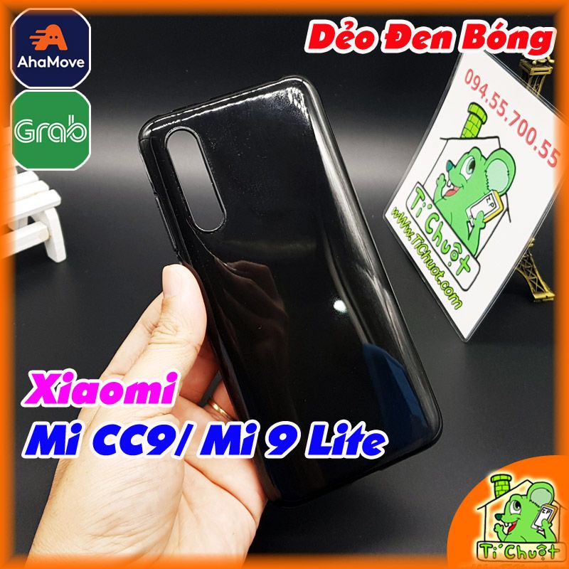 Ốp lưng Xiaomi Mi 9 Lite/ CC9 Dẻo Màu Đen Sơn Bóng