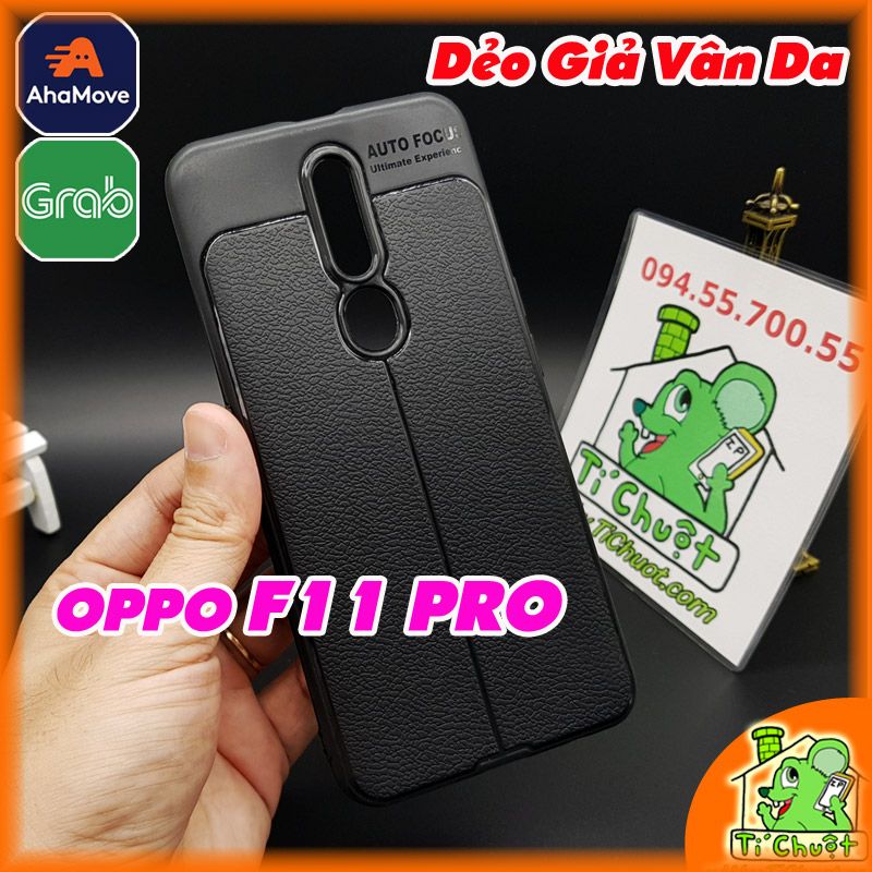 Ốp Lưng OPPO F11 PRO Dẻo Vân Giả Da Loại Thường