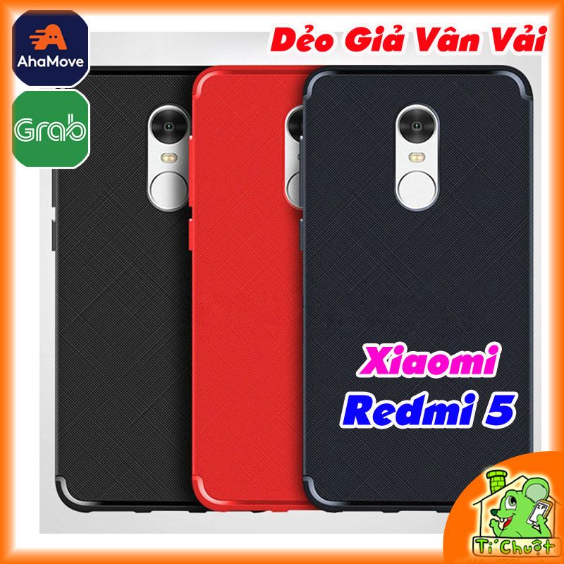 Ốp Lưng Xiaomi Redmi 5 Dẻo Vân Vải Chống sốc