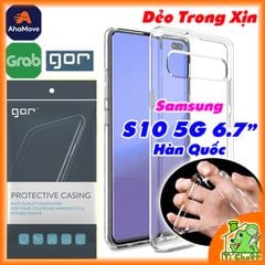 Ốp lưng Samsung S10 5G Hàn Quốc Chính Hãng GOR Silicon Dẻo Trong Suốt