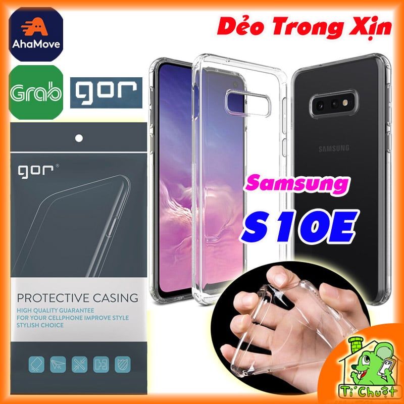 Ốp lưng Samsung S10E Chính Hãng GOR Silicon Dẻo Trong Suốt