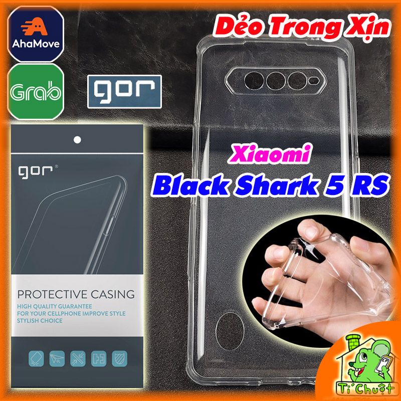Ốp lưng Xiaomi Black Shark 5 RS Chính Hãng GOR Silicon Dẻo Trong Suốt